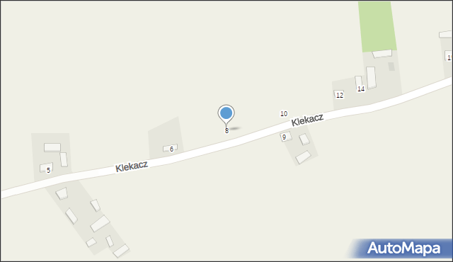 Klekacz, Klekacz, 8, mapa Klekacz