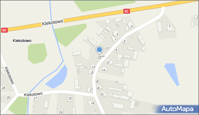 Klekotowo, Klekotowo, 12, mapa Klekotowo