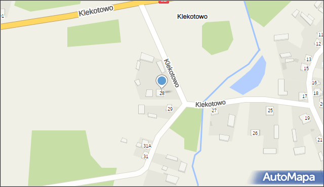 Klekotowo, Klekotowo, 28, mapa Klekotowo