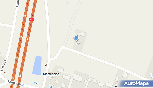 Klemencice, Klemencice, 37, mapa Klemencice