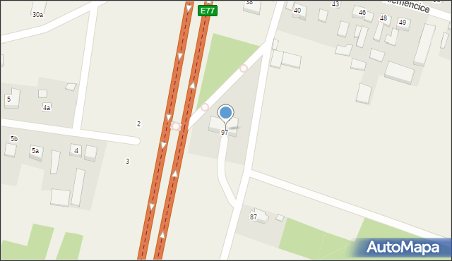 Klemencice, Klemencice, 98, mapa Klemencice