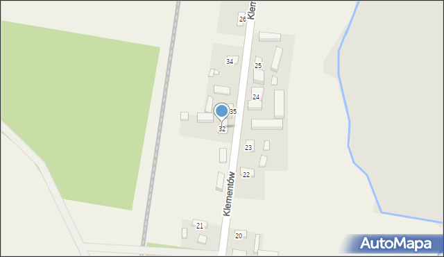 Klementów, Klementów, 32, mapa Klementów