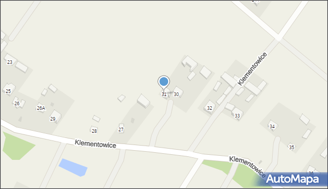 Klementowice, Klementowice, 31, mapa Klementowice