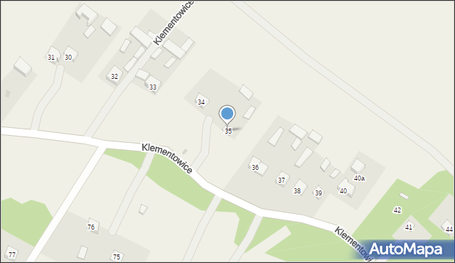 Klementowice, Klementowice, 35, mapa Klementowice