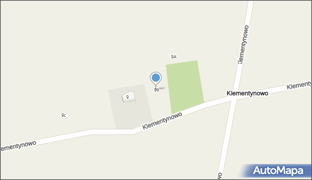 Klementynowo, Klementynowo, 9b, mapa Klementynowo