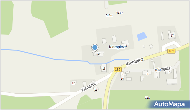 Klempicz, Klempicz, 14A, mapa Klempicz