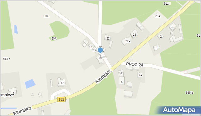 Klempicz, Klempicz, 18, mapa Klempicz