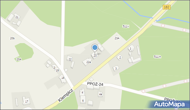 Klempicz, Klempicz, 23B, mapa Klempicz