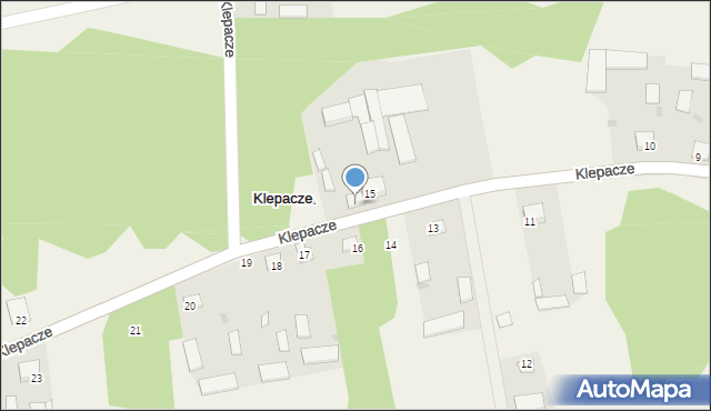 Klepacze, Klepacze, 15a, mapa Klepacze