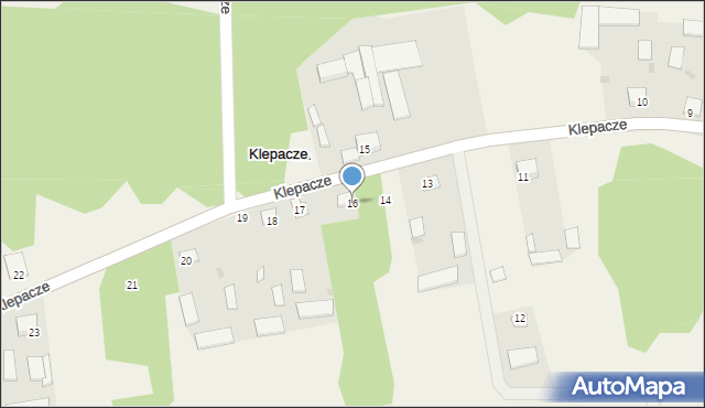 Klepacze, Klepacze, 16, mapa Klepacze