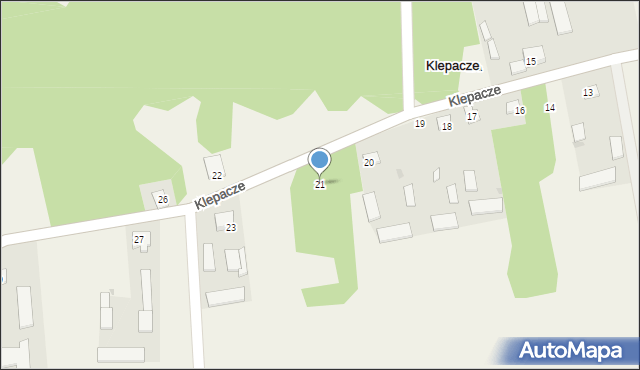 Klepacze, Klepacze, 21, mapa Klepacze