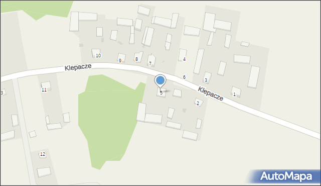 Klepacze, Klepacze, 5, mapa Klepacze