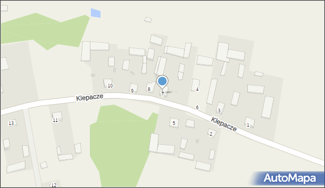 Klepacze, Klepacze, 7, mapa Klepacze