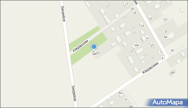 Klepaczew, Klepaczew, 14A, mapa Klepaczew