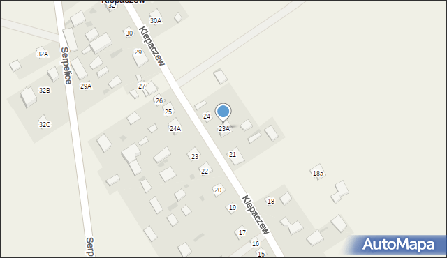 Klepaczew, Klepaczew, 23A, mapa Klepaczew