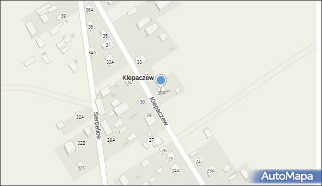Klepaczew, Klepaczew, 30A, mapa Klepaczew