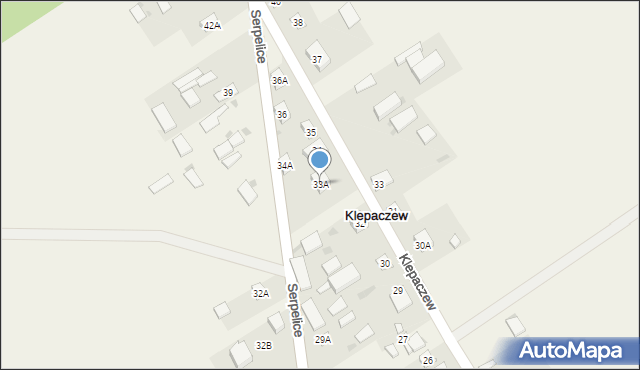 Klepaczew, Klepaczew, 33A, mapa Klepaczew