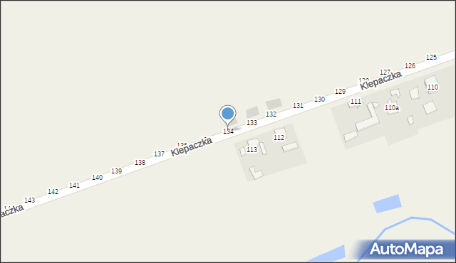 Klepaczka, Klepaczka, 134, mapa Klepaczka