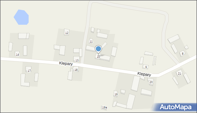 Klepary, Klepary, 10, mapa Klepary