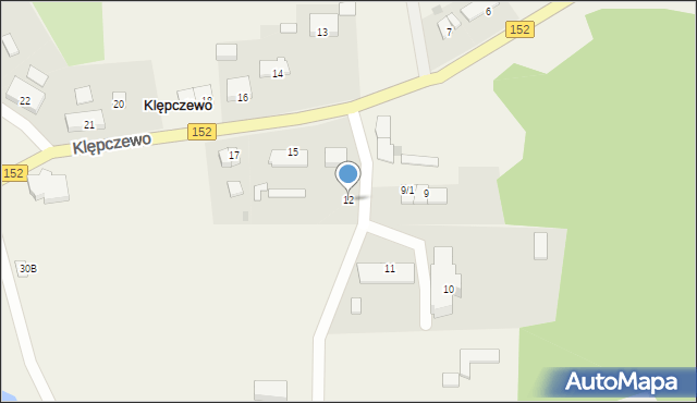 Klępczewo, Klępczewo, 12, mapa Klępczewo