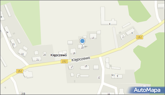 Klępczewo, Klępczewo, 14, mapa Klępczewo