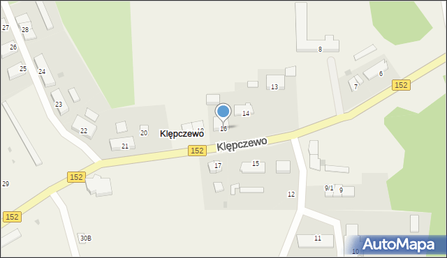 Klępczewo, Klępczewo, 16, mapa Klępczewo