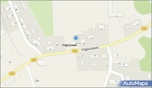 Klępczewo, Klępczewo, 18, mapa Klępczewo
