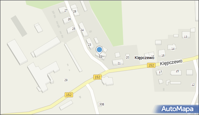 Klępczewo, Klępczewo, 22/3, mapa Klępczewo