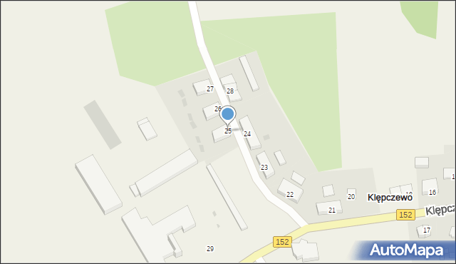 Klępczewo, Klępczewo, 25, mapa Klępczewo