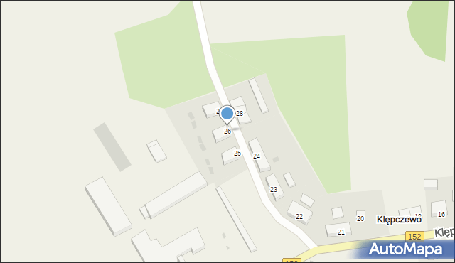 Klępczewo, Klępczewo, 26, mapa Klępczewo