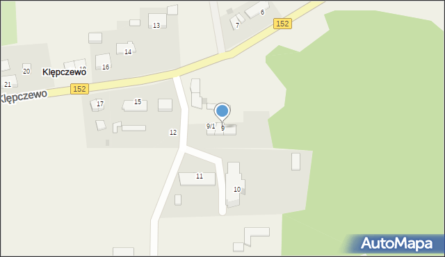 Klępczewo, Klępczewo, 9, mapa Klępczewo