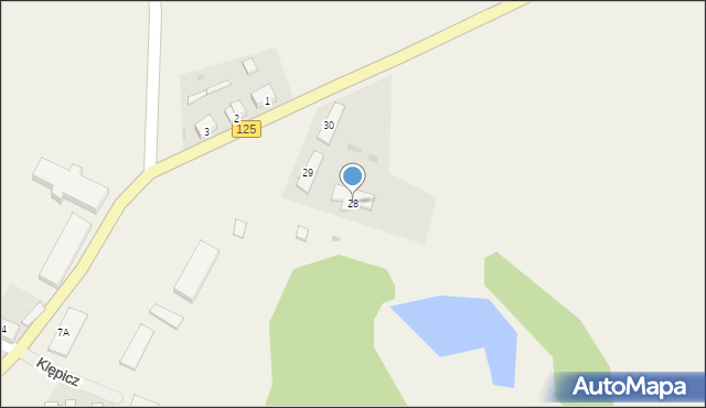 Klępicz, Klępicz, 28, mapa Klępicz