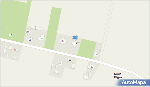Klępie Górne, Klępie Górne, 11a, mapa Klępie Górne