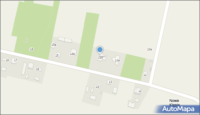 Klępie Górne, Klępie Górne, 11b, mapa Klępie Górne