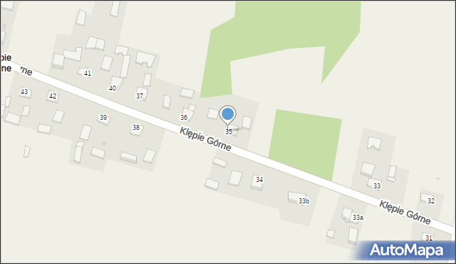 Klępie Górne, Klępie Górne, 35, mapa Klępie Górne