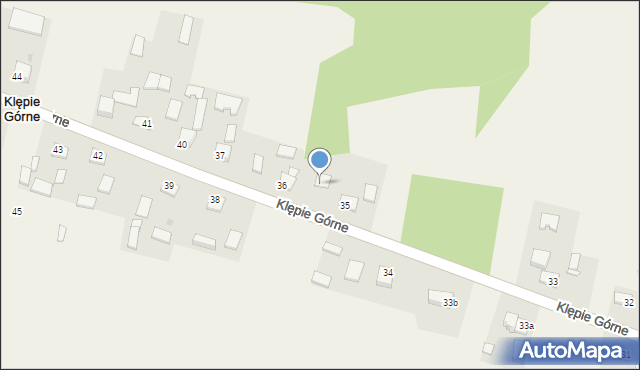 Klępie Górne, Klępie Górne, 36a, mapa Klępie Górne