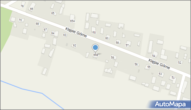 Klępie Górne, Klępie Górne, 60a, mapa Klępie Górne