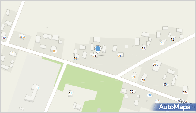 Klępie Górne, Klępie Górne, 77, mapa Klępie Górne