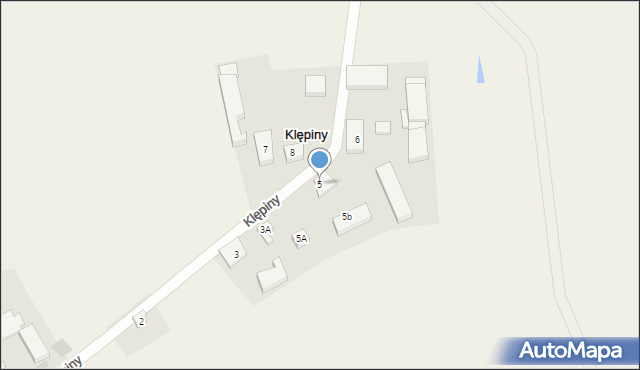 Klępiny, Klępiny, 5, mapa Klępiny