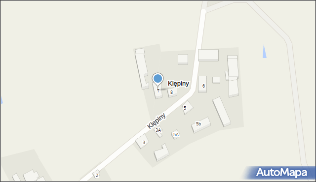 Klępiny, Klępiny, 7, mapa Klępiny