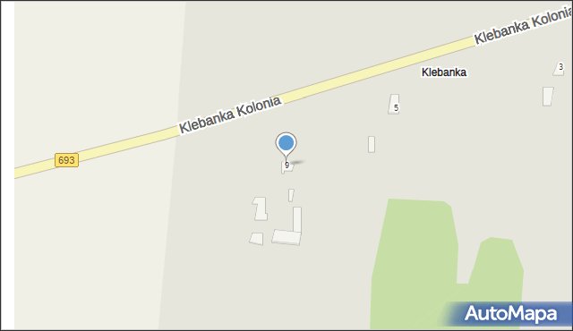 Kleszczele, Klebanka Kolonia, 9, mapa Kleszczele