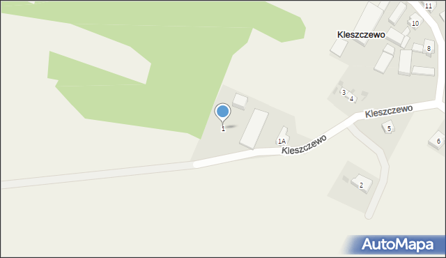 Kleszczewo, Kleszczewo, 1, mapa Kleszczewo