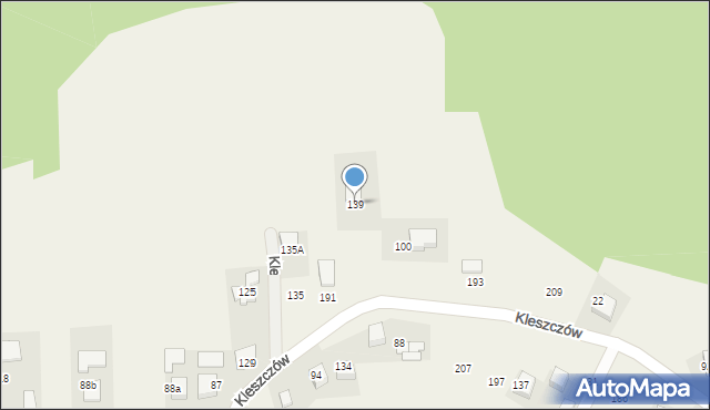 Kleszczów, Kleszczów, 139, mapa Kleszczów
