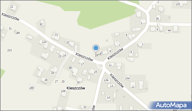 Kleszczów, Kleszczów, 19, mapa Kleszczów