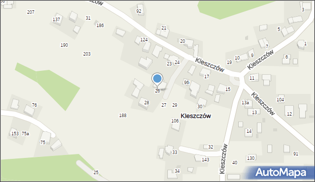 Kleszczów, Kleszczów, 26, mapa Kleszczów