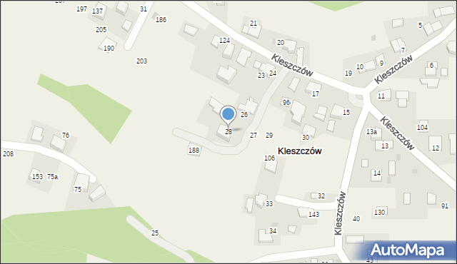 Kleszczów, Kleszczów, 28, mapa Kleszczów