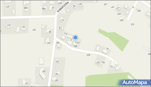Kleszczów, Kleszczów, 76a, mapa Kleszczów
