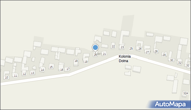 Kleszczowa, Kleszczowa, 20, mapa Kleszczowa