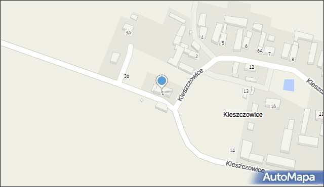 Kleszczowice, Kleszczowice, 1, mapa Kleszczowice