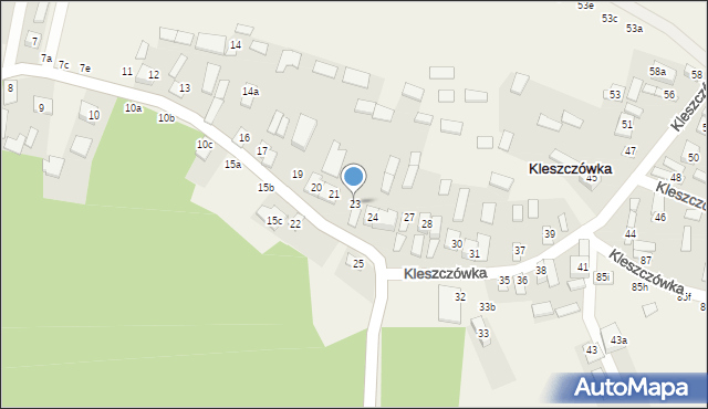 Kleszczówka, Kleszczówka, 23, mapa Kleszczówka